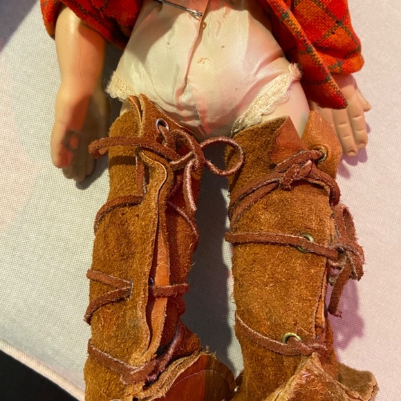 Little Miss No Name Doll  dress Panties 1965 Hasbro suede boots big sad eyes htf - Picture 5 of 6